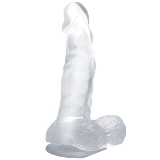 BAILE - REALISTIC DILDO WITH SUCTION CUP AND TESTICLES 16.7 CM TRANSPARENT BAILE DILDOS - 1