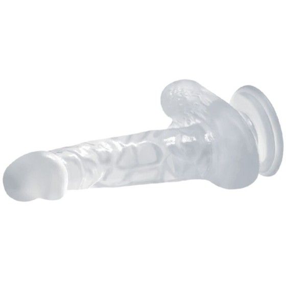 BAILE - REALISTIC DILDO WITH SUCTION CUP AND TESTICLES 16.7 CM TRANSPARENT BAILE DILDOS - 3