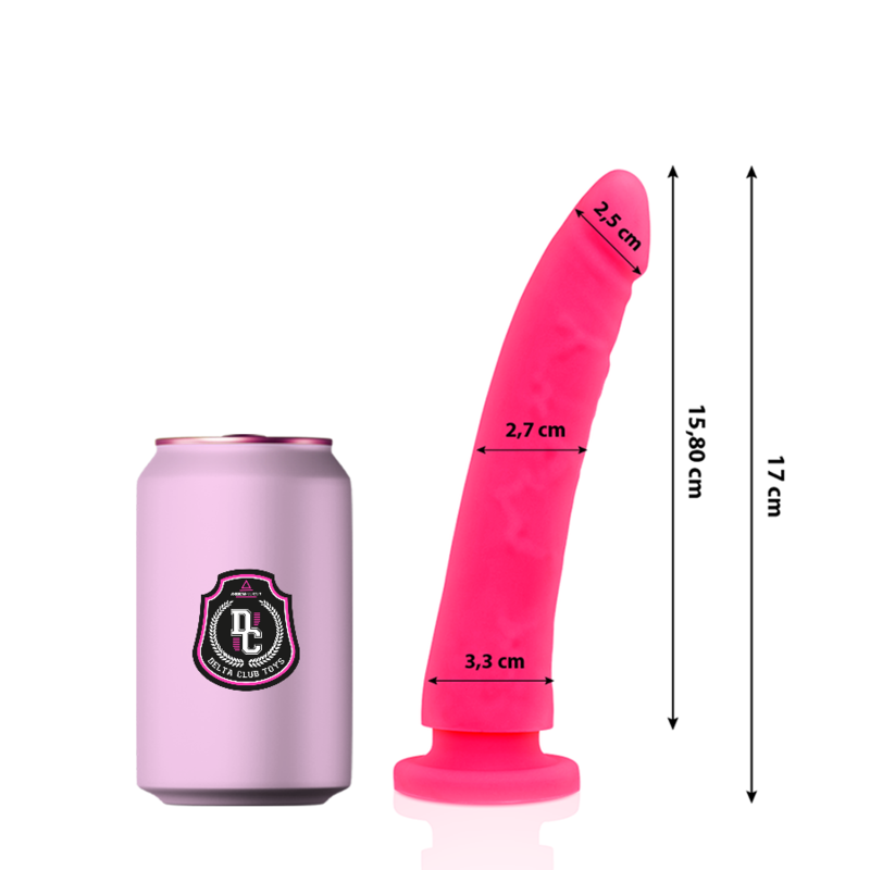 DELTA CLUB - TOYS PINK DILDO MEDICAL SILICONE 17 X 3 CM DELTACLUB - 2