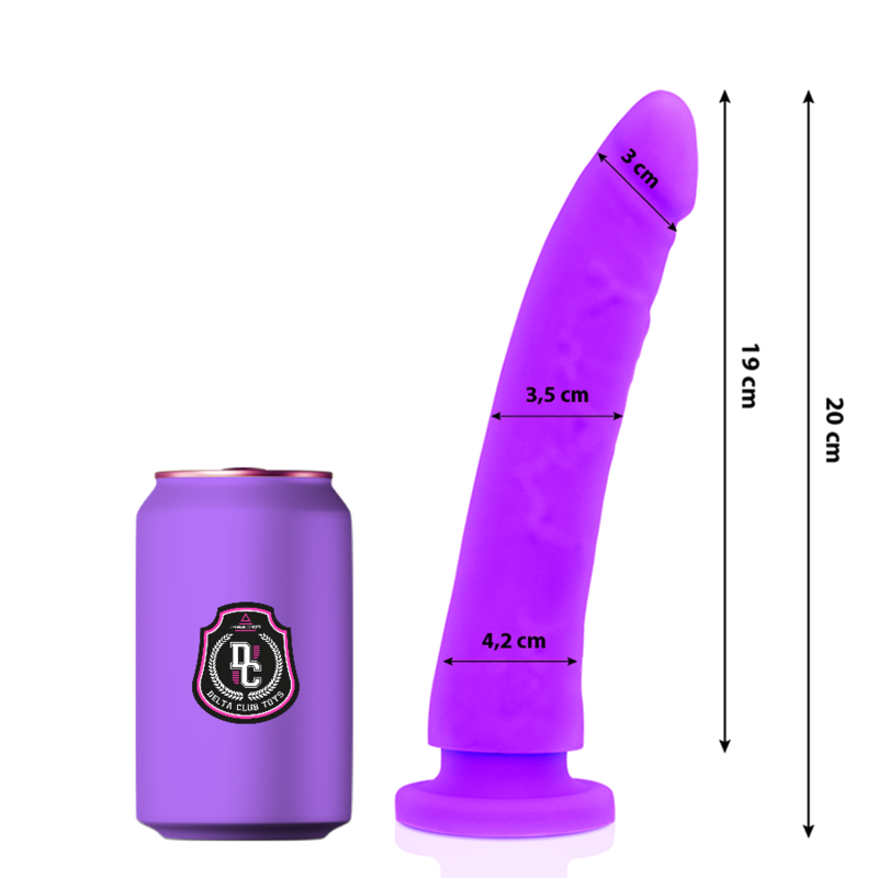 DELTA CLUB - TOYS LILAC DILDO MEDICAL SILICONE 20 X 4 CM DELTACLUB - 2