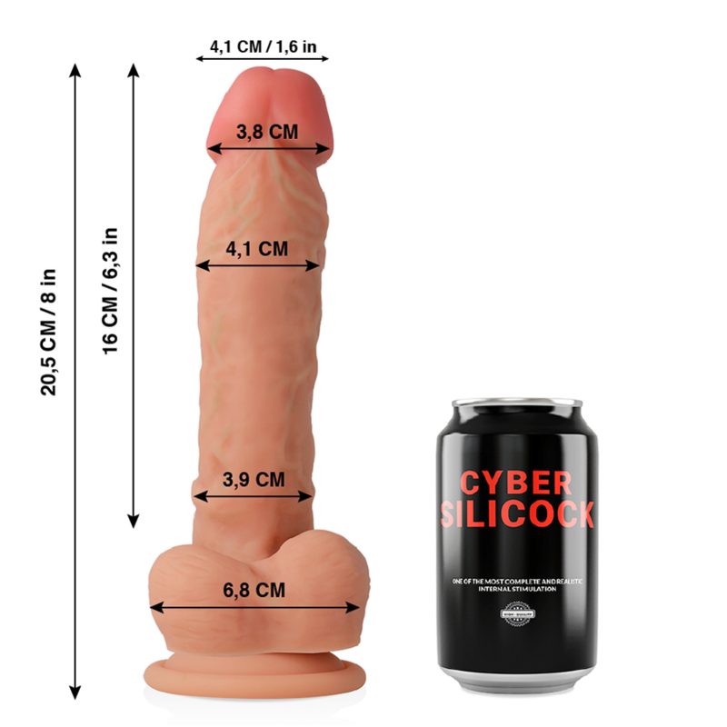 CYBER SILICOCK - ULTRA REALISTIC SOFT LIQUID SILICONE DONG 20.5 CM -O- 4.1 CM CYBER SILICOCK - 2