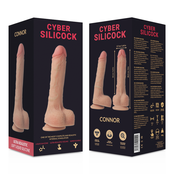 CYBER SILICOCK - CONNOR ULTRA REALISTIC SOFT LIQUID SILICONE 20.5 CM -O- 3.7 CM CYBER SILICOCK - 7