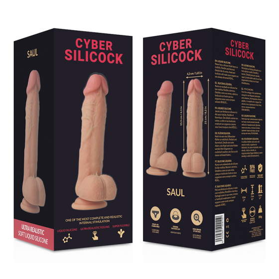 CYBER SILICOCK - SAUL ULTRA REALISTIC SOFT LIQUID SILICONE 21 CM -O- 4.2 CM CYBER SILICOCK - 7