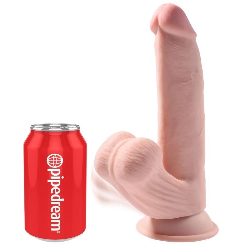 KING COCK - PLUS 3D DILDO SWINGING BALLS 24.5 CM LIGHT SKIN KING COCK PLUS - 2