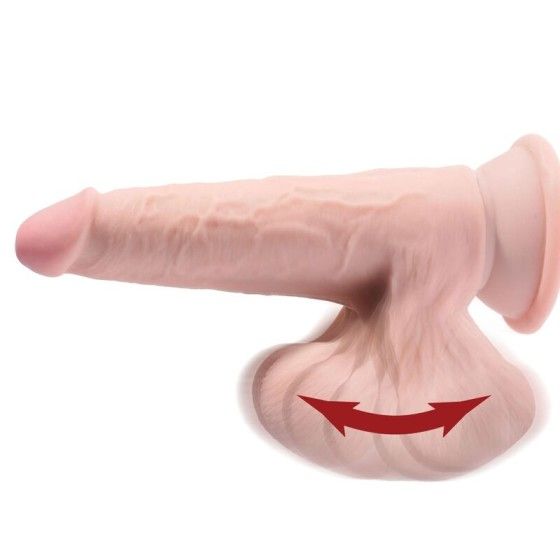 KING COCK - PLUS 3D DILDO SWINGING BALLS 24.5 CM LIGHT SKIN KING COCK PLUS - 3