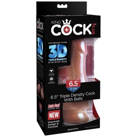 KING COCK - PLUS 3D DILDO WITH BALLS 17 CM KING COCK PLUS - 8