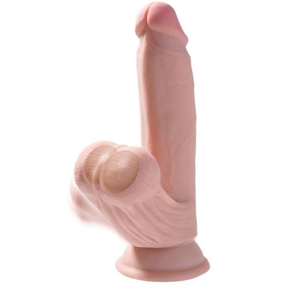 KING COCK - PLUS 3D DILDO SWINGING BALLS 15.2 CM LIGHT SKIN KING COCK PLUS - 3