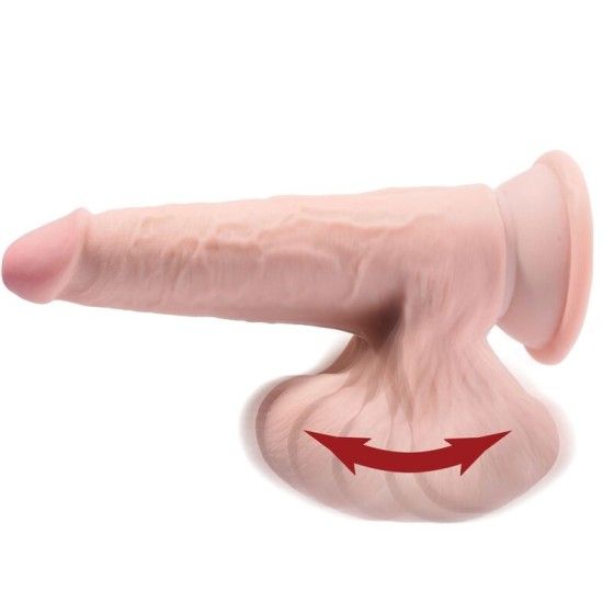 KING COCK - PLUS 3D DILDO SWINGING BALLS 15.2 CM LIGHT SKIN KING COCK PLUS - 4