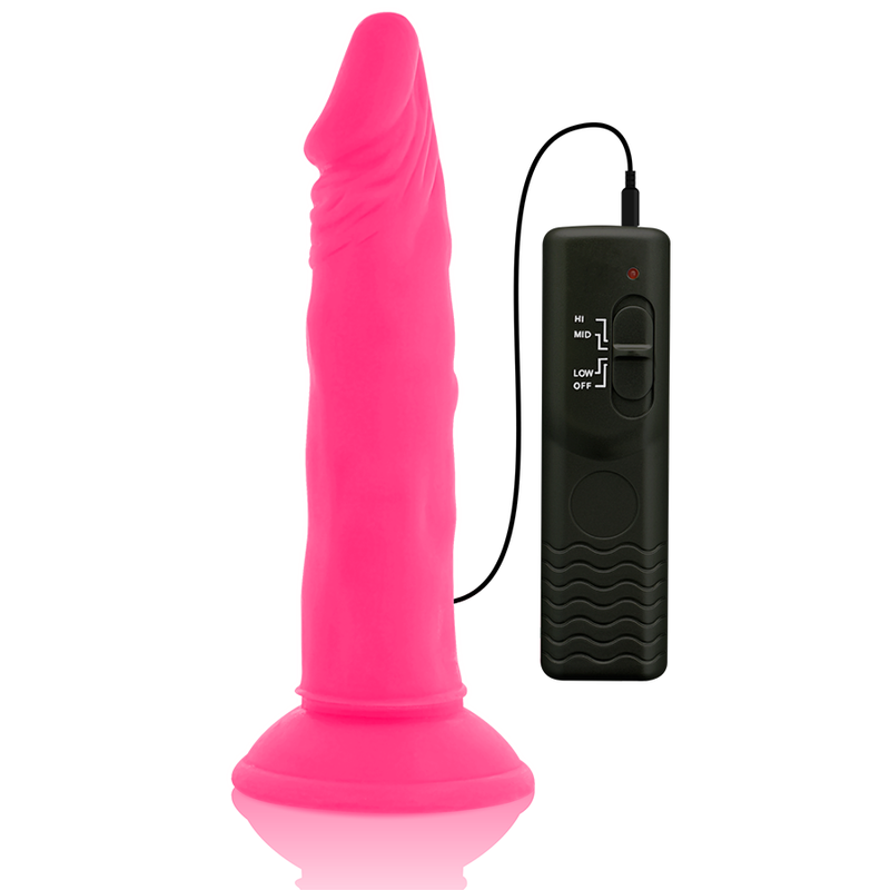 DIVERSIA - FLEXIBLE DILDO WITH VIBRATION 23 CM - PINK DIVERSIA - 8