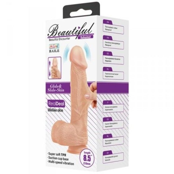 BAILE - BEAUTIFUL ENCOUNTER BAHAMUT VIBRATION 21.8 CM NATURAL BAILE DILDOS - 7