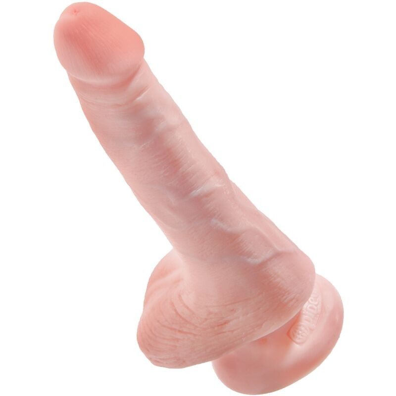 KING COCK - REALISTIC PENIS WITH BALLS 13.5 CM LIGHT KING COCK - 3