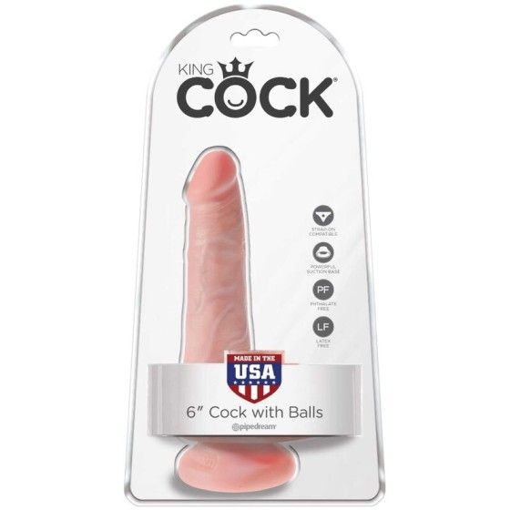 KING COCK - REALISTIC PENIS WITH BALLS 13.5 CM LIGHT KING COCK - 6