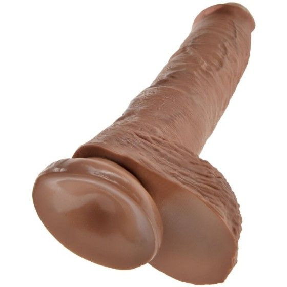 KING COCK - REALISTIC PENIS WITH BALLS 19.8 CM CARAMEL KING COCK - 4