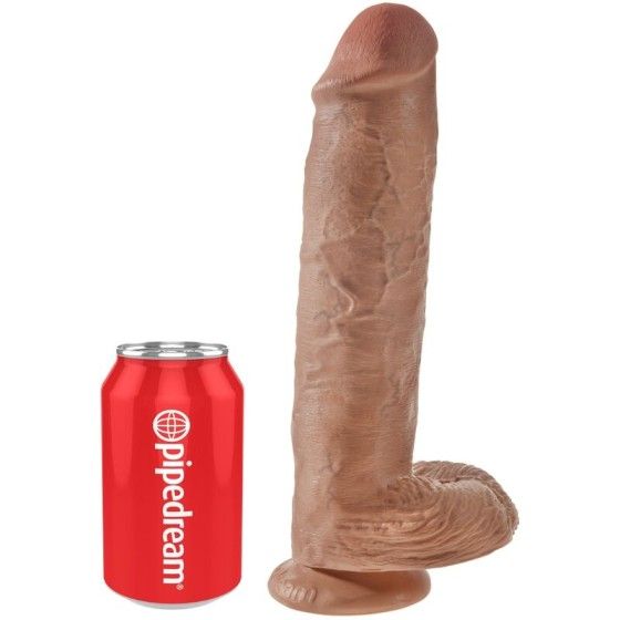 KING COCK - REALISTIC PENIS WITH BALLS 22.6 CM CARAMEL KING COCK - 5