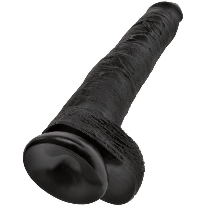 KING COCK - REALISTIC PENIS WITH BALLS 30.5 CM BLACK KING COCK - 4