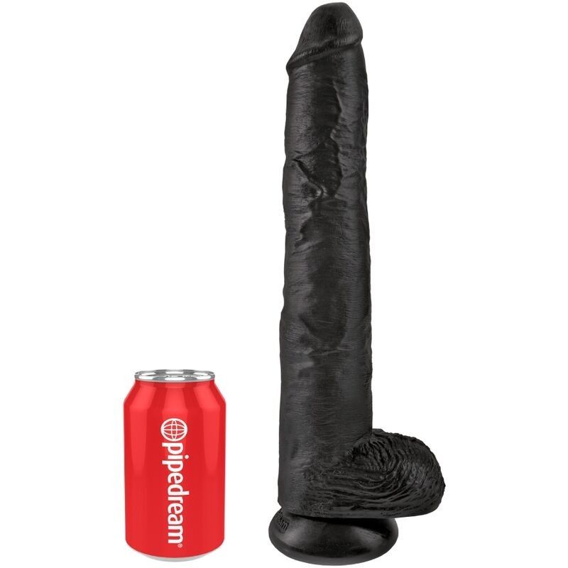 KING COCK - REALISTIC PENIS WITH BALLS 30.5 CM BLACK KING COCK - 5