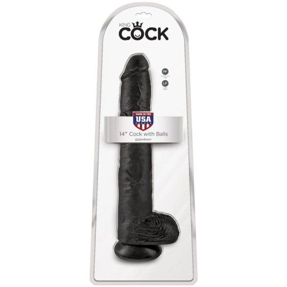 KING COCK - REALISTIC PENIS WITH BALLS 30.5 CM BLACK KING COCK - 6