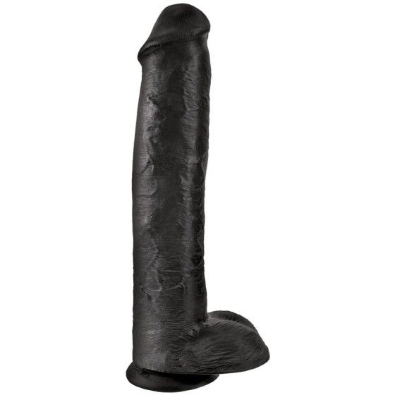 KING COCK - REALISTIC PENIS WITH BALLS 34.2 CM BLACK KING COCK - 1