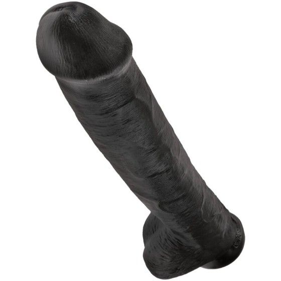 KING COCK - REALISTIC PENIS WITH BALLS 34.2 CM BLACK KING COCK - 3