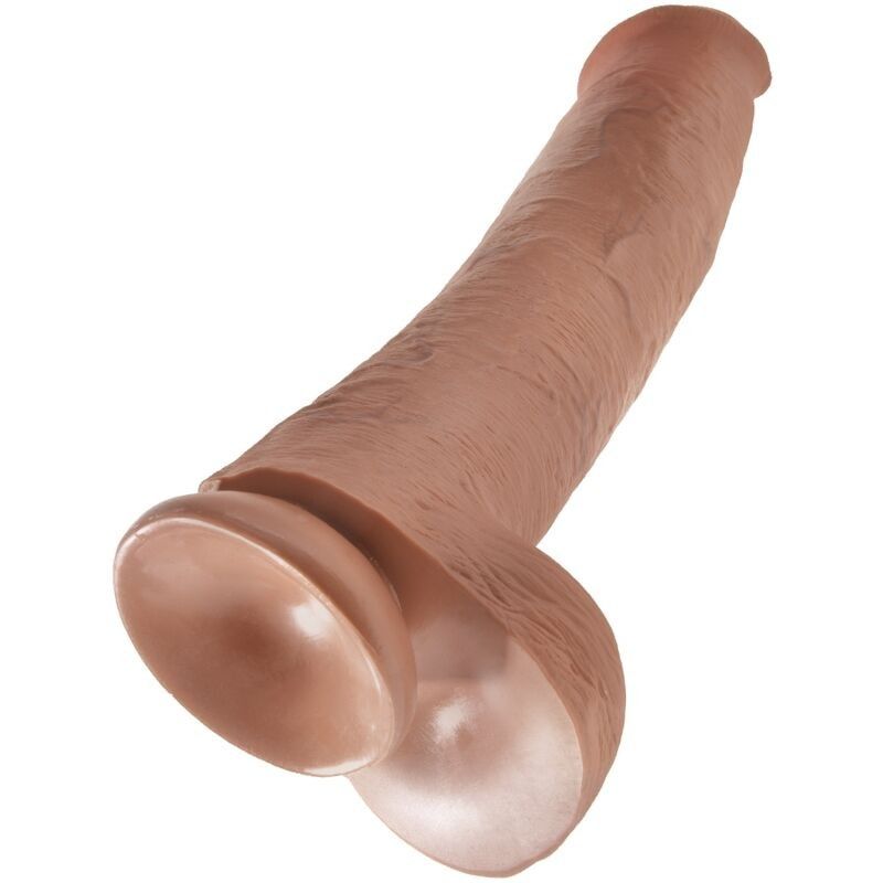 KING COCK - REALISTIC PENIS WITH BALLS 34.2 CM CARAMEL KING COCK - 4