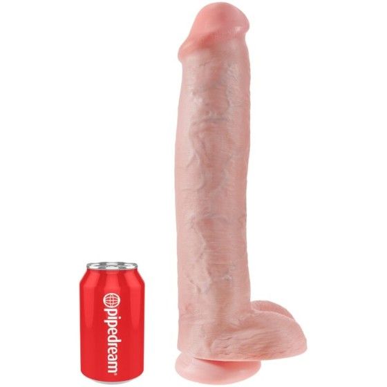 KING COCK - REALISTIC PENIS WITH BALLS 34.2 CM LIGHT KING COCK - 5