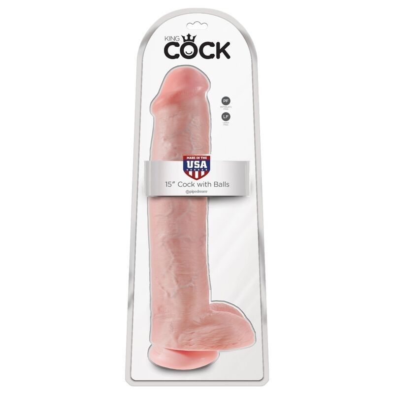 KING COCK - REALISTIC PENIS WITH BALLS 34.2 CM LIGHT KING COCK - 6