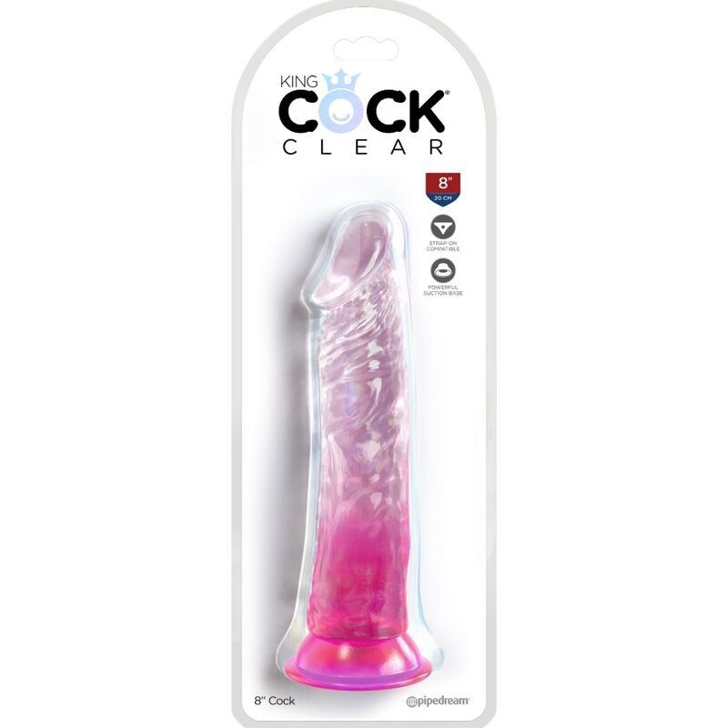 KING COCK - CLEAR REALISTIC PENIS 19.7 CM PINK KING COCK - 2