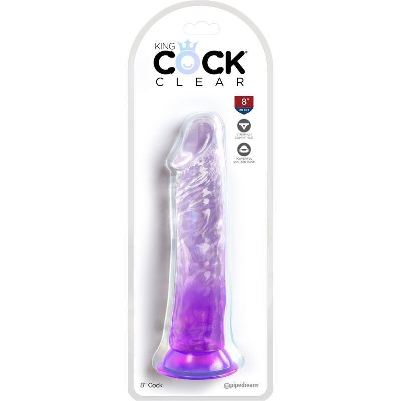 KING COCK - CLEAR REALISTIC PENIS 19.7 CM PURPLE KING COCK - 2