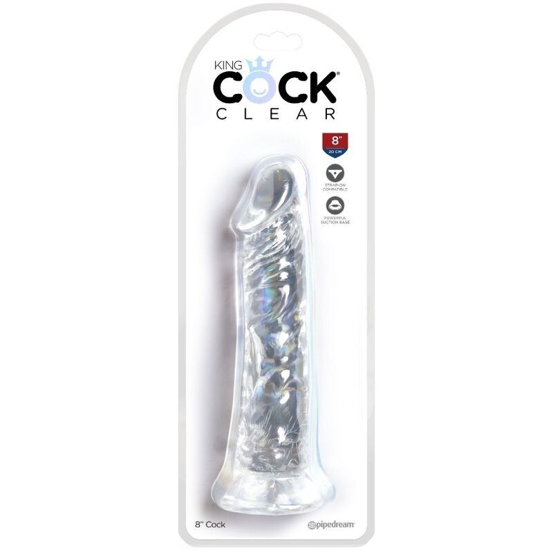 KING COCK - CLEAR REALISTIC PENIS 19.7 CM TRANSPARENT KING COCK - 4