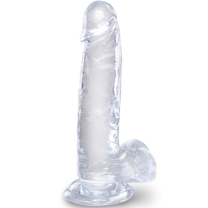 KING COCK - CLEAR REALISTIC PENIS WITH BALLS 15.2 CM TRANSPARENT KING COCK - 1