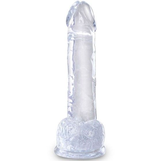 KING COCK - CLEAR REALISTIC PENIS WITH BALLS 15.2 CM TRANSPARENT KING COCK - 2