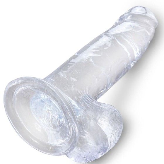 KING COCK - CLEAR REALISTIC PENIS WITH BALLS 15.2 CM TRANSPARENT KING COCK - 4