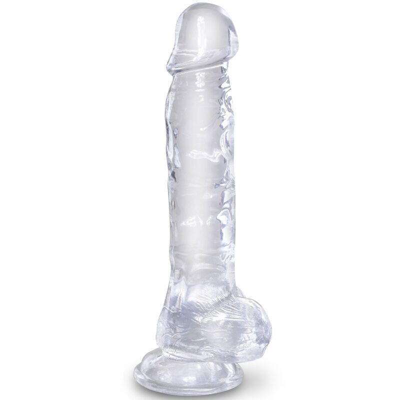 KING COCK - CLEAR REALISTIC PENIS WITH BALLS 16.5 CM TRANSPARENT KING COCK - 1
