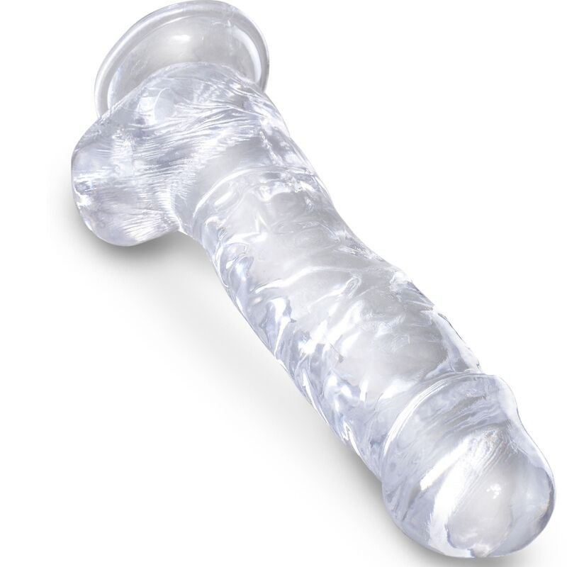 KING COCK - CLEAR REALISTIC PENIS WITH BALLS 16.5 CM TRANSPARENT KING COCK - 3