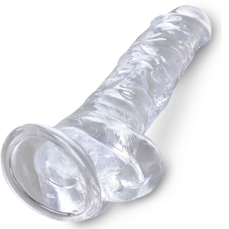 KING COCK - CLEAR REALISTIC PENIS WITH BALLS 16.5 CM TRANSPARENT KING COCK - 4