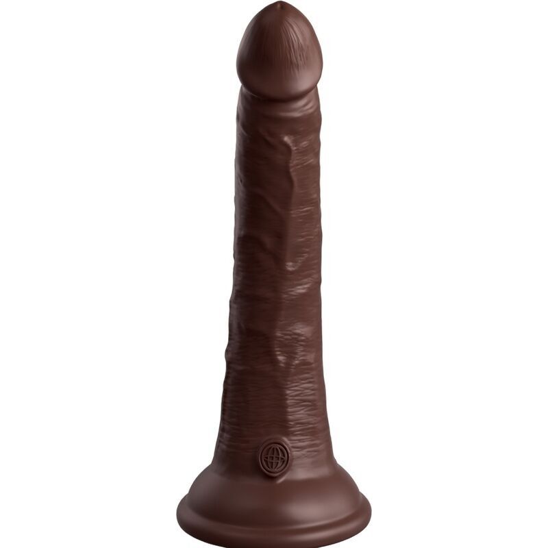 KING COCK - ELITE REALISTIC SILICONE DILDO 17.8 CM BROWN KING COCK - 2