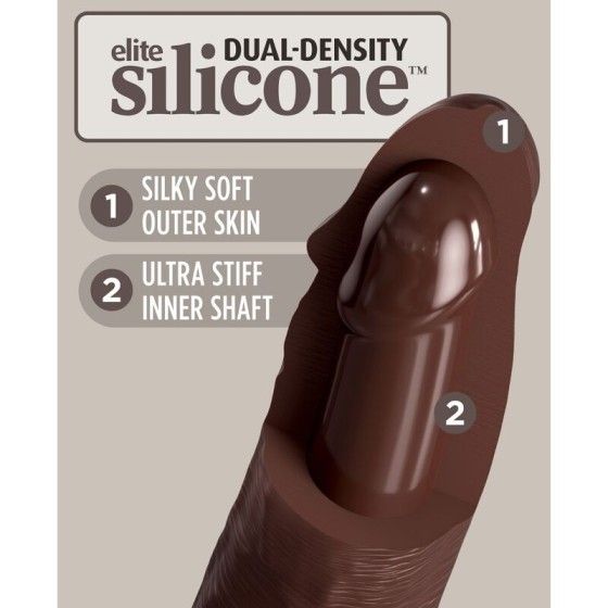 KING COCK - ELITE REALISTIC SILICONE DILDO 28 CM BROWN KING COCK - 4