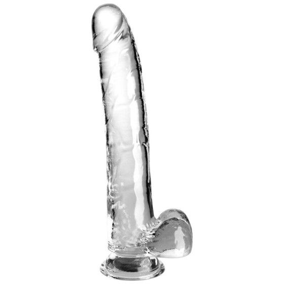 KING COCK - CLEAR DILDO WITH TESTICLES 24.8 CM TRANSPARENT KING COCK - 1