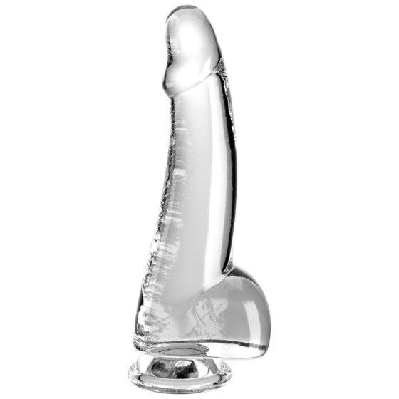 KING COCK - CLEAR DILDO WITH TESTICLES 15.2 CM TRANSPARENT KING COCK - 1