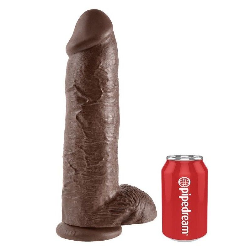 KING COCK - 12 DILDO BROWN WITH BALLS 30.48 CM KING COCK - 4