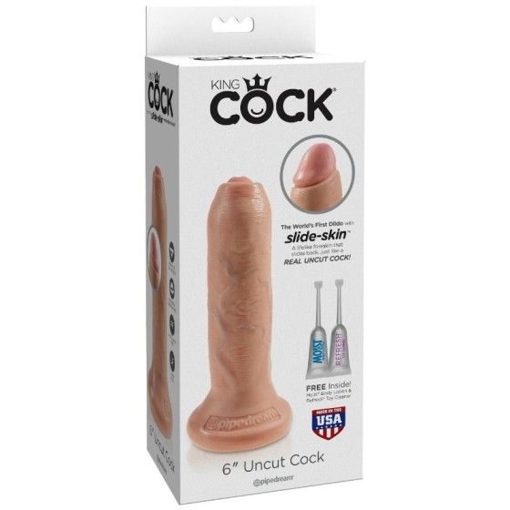 KING COCK - REALISTIC DILDO UNCUT FLESH 17 CM KING COCK - 4