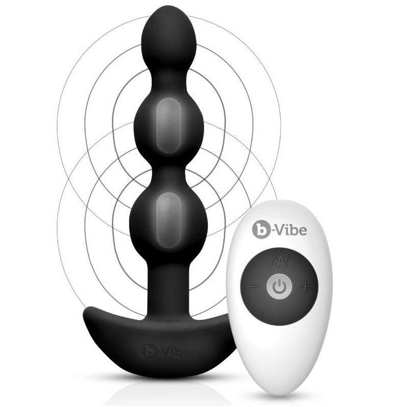 B-VIBE - TRIPLET ANAL REMOTE CONTROL BEADS BLACK B-VIBE - 8