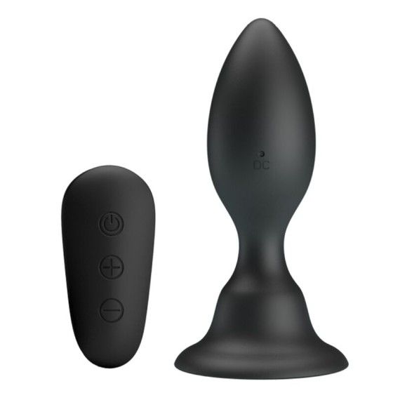 MR PLAY - ANAL PLUG WITH VIBRATION BLACK REMOTE CONTROL MR PLAY - 1