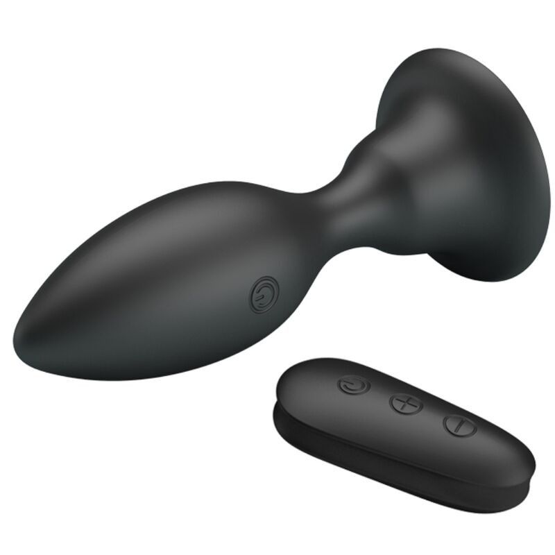 MR PLAY - ANAL PLUG WITH VIBRATION BLACK REMOTE CONTROL MR PLAY - 2