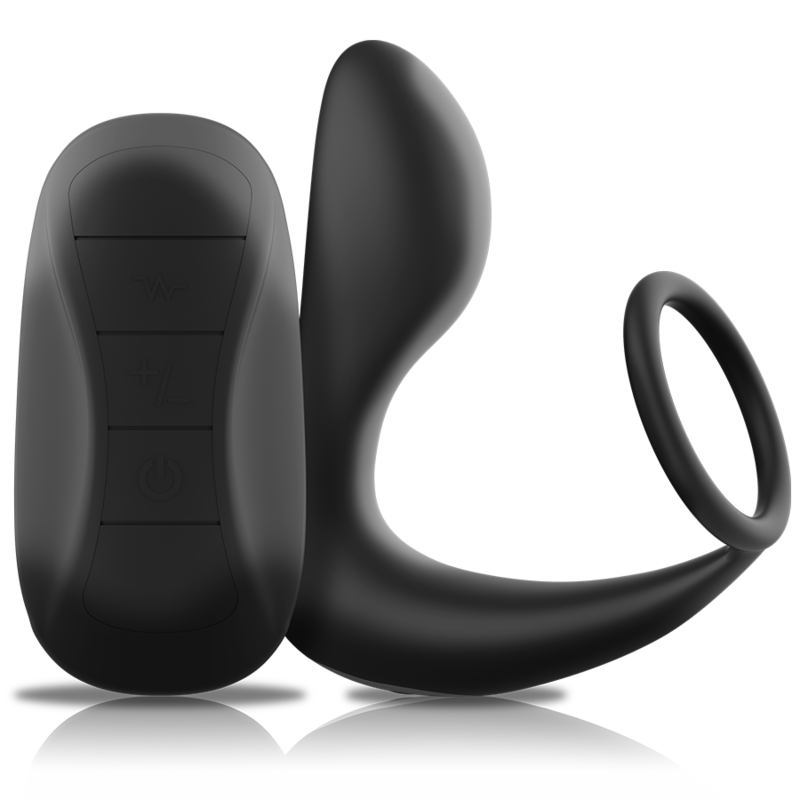 BLACK&SILVER - REMOTE CONTROL ANAL MASSAGER RECHARGEABLE SILICONE BLACK BLACK&SILVER - 6