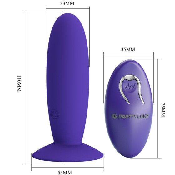 PRETTY LOVE - YOUTH PLUG ANAL VIBRATOR REMOTE CONTROL VIOLET PRETTY LOVE YOUTH - 4