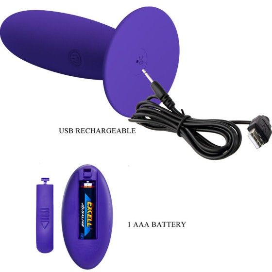 PRETTY LOVE - YOUTH PLUG ANAL VIBRATOR REMOTE CONTROL VIOLET PRETTY LOVE YOUTH - 5