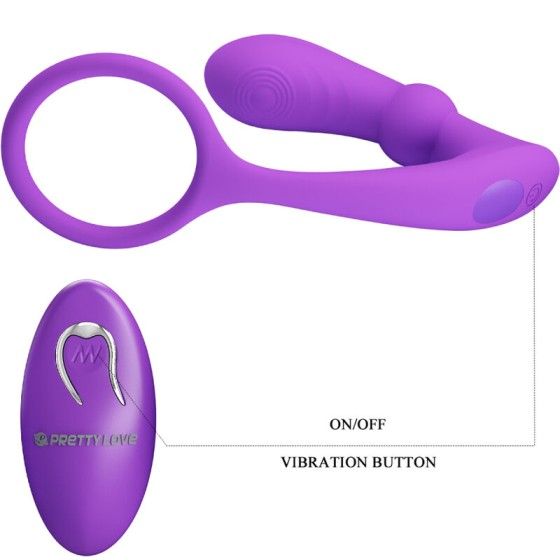 PRETTY LOVE - WARREN VIOLET ANAL RING & VIBRATOR PRETTY LOVE BOTTOM - 6