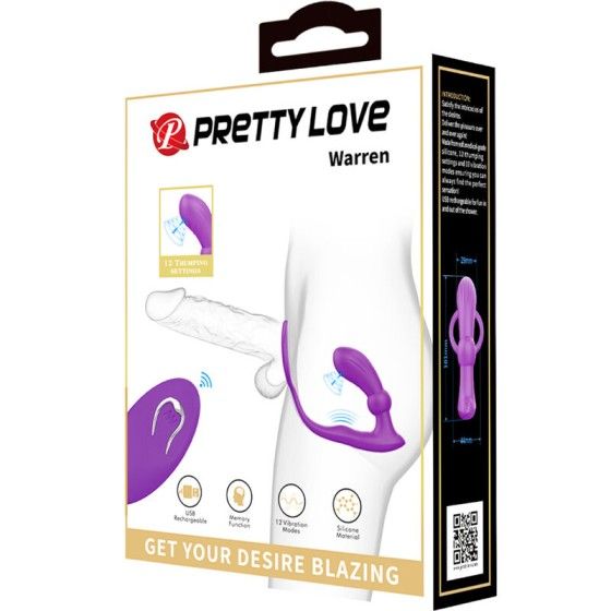 PRETTY LOVE - WARREN VIOLET ANAL RING & VIBRATOR PRETTY LOVE BOTTOM - 7