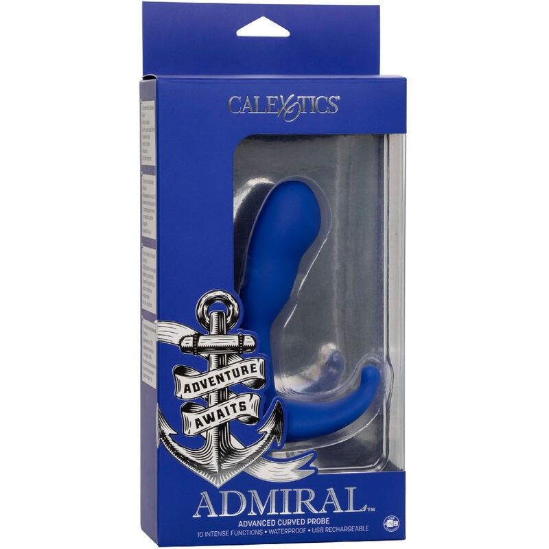 ADMIRAL - CURVED ANAL STIMULATOR & VIBRATOR BLUE ADMIRAL - 5